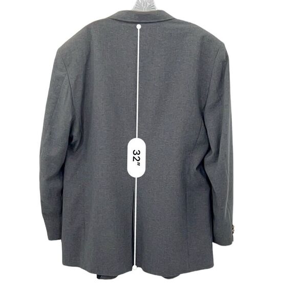 David Taylor Sport Coat Blazer Mens 48L Gray Gold Button Detail - Picture 8 of 16